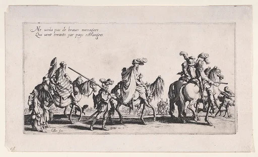 Les Bohémiens en Marche, pièce aussi appelée L'Avant-Garde (The Gypsies Travelling, piece also called The Advance Gard), from Le Bohémiens, série appelée aussi Les Égyptiens, La Marche des Bohémiens, La Vie Errante des Bohémiens, Les Marches Égyptiennes (The Gypsies, series also called The Egyptians, The Gypsy Troops, The Wandering Lives of Gypsies, The Egyptian Troops)