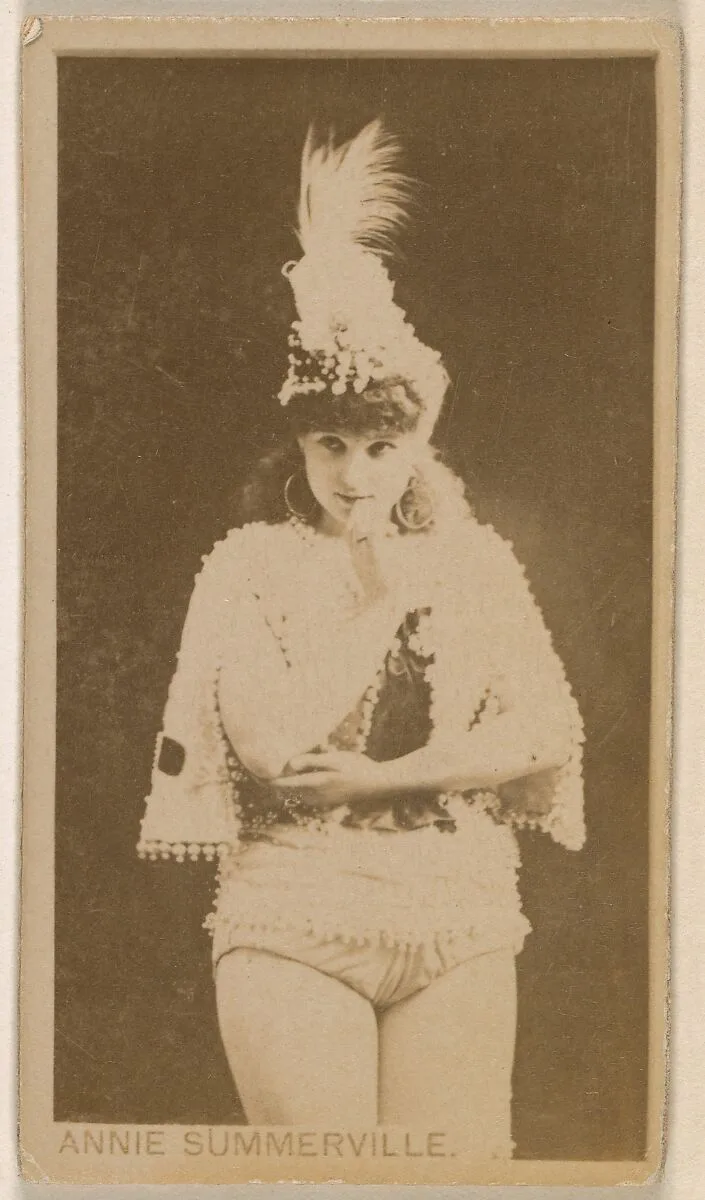 Miss Annie Summerville, from the Actresses series (N245) issued by Kinney Brothers to promote Sweet Caporal Cigarettes — Kinney Brothers Tobacco Company