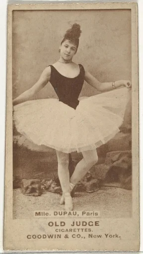 Mlle. Dupau, Paris, from the Actors and Actresses series (N171) for Old Judge Cigarettes