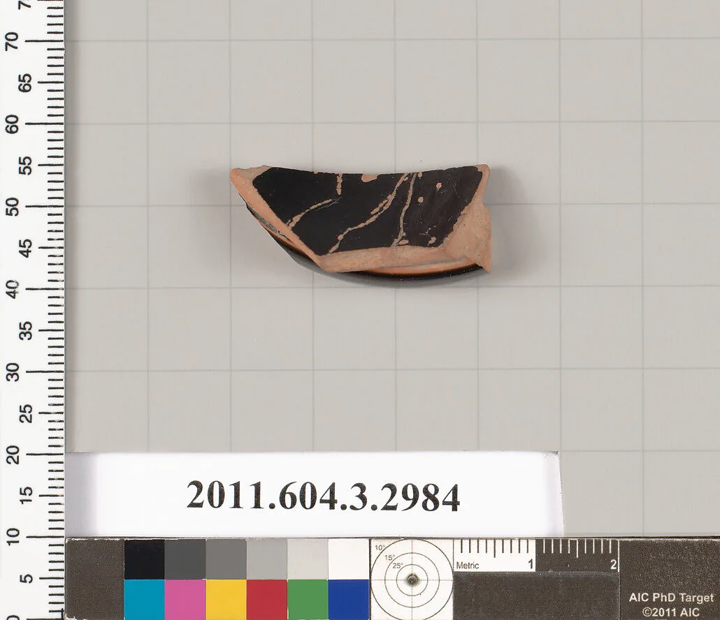 Terracotta fragment of a stemless kylix (drinking cup) — Unknown