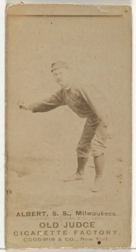 Augustus Peter "Gus" Alberts, Shortstop, Milwaukee, from the Old Judge series (N172) for Old Judge Cigarettes