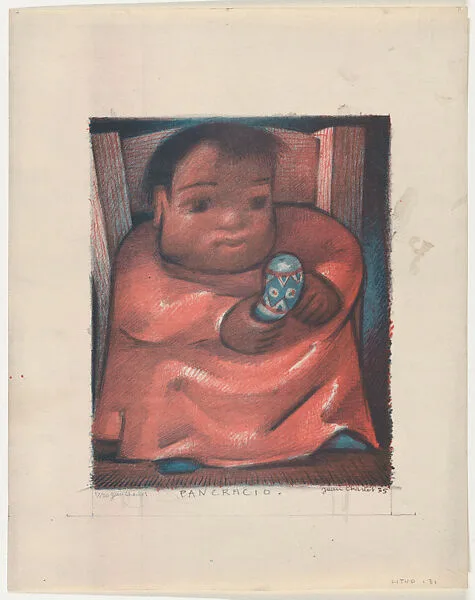 Pancracio (a male child holding a toy) — Jean Charlot
