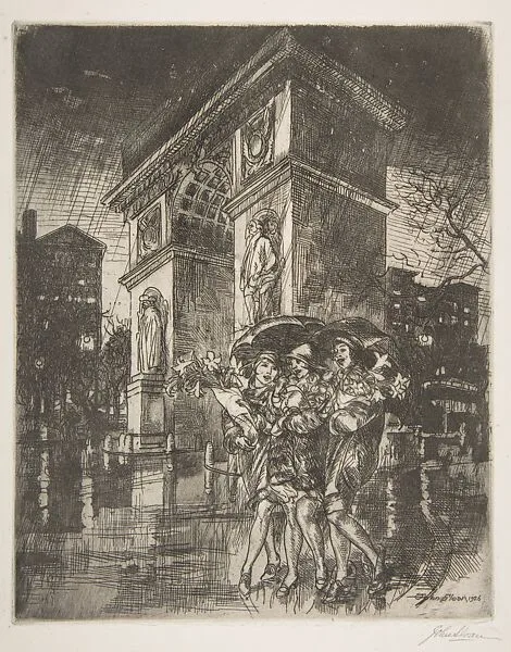 Easter Eve, Washington Square — John Sloan