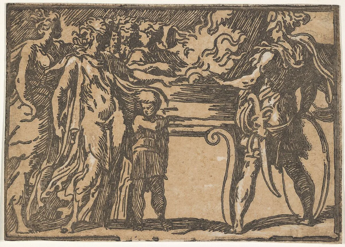 'The Sacrifice' or 'Mucius Scaevola', after Parmigianino — Parmigianino (Girolamo Francesco Maria Mazzola)