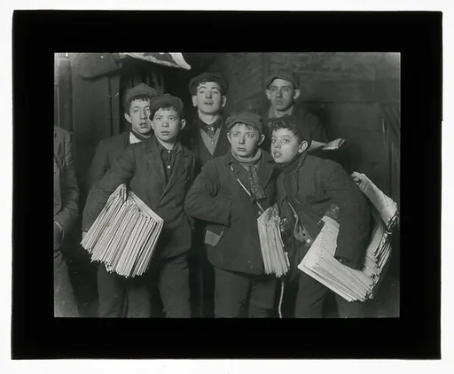 [Social Documentary Lantern Slide of New York]