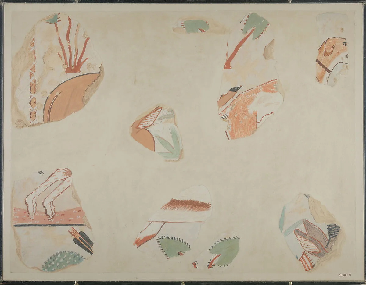 Fragments of a Hunting Scene, Tomb of Intef — Unknown Copyist