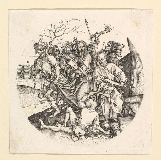 The Betrayal of Christ (reverse copy in roundel)