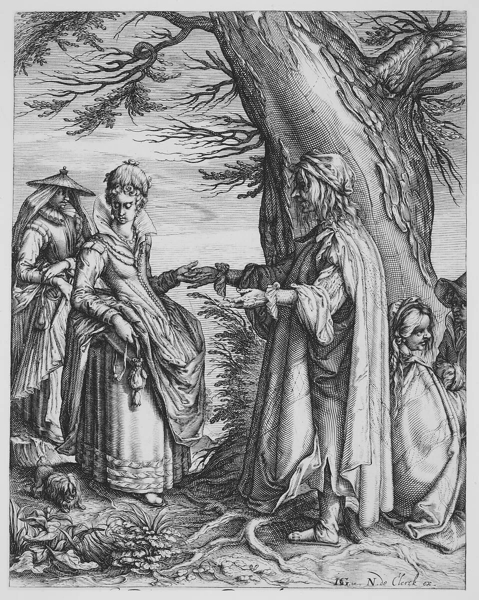 The Fortune Teller and the Lady — Andries Stock|Jacques de Gheyn II