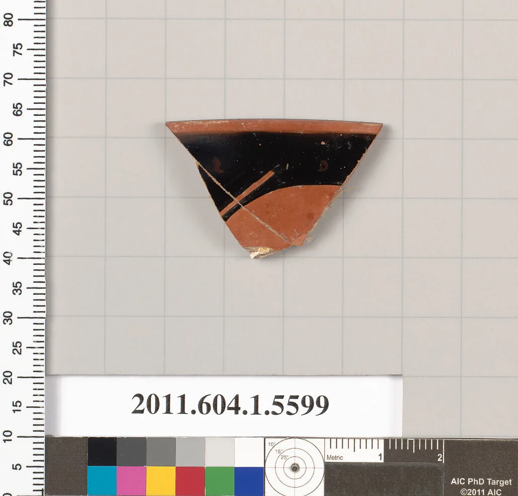 Terracotta rim fragment of a kylix (drinking cup) — Unknown