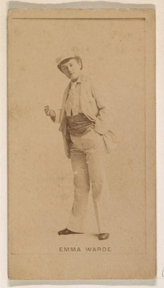 Emma Warde, from the Actresses series (N245) issued by Kinney Brothers to promote Sweet Caporal Cigarettes — Kinney Brothers Tobacco Company