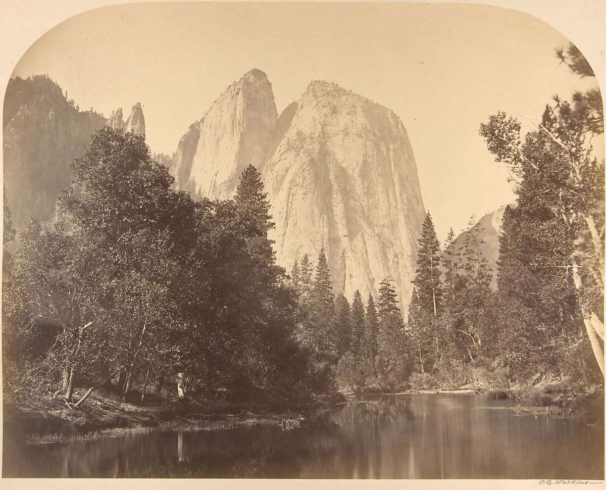 Cathedral Rock, River View — Carleton E. Watkins