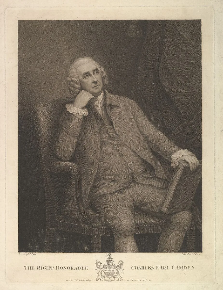The Right Honorable Charles Pratt, 1st Earl Camden, Lord Chancellor — Francesco Bartolozzi|Thomas Gainsborough|Charles Pratt, 1st Earl Camden