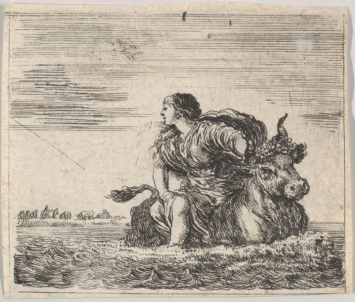 Jupiter and Europa, from 'Game of Mythology' (Jeu de la Mythologie) — Stefano della Bella