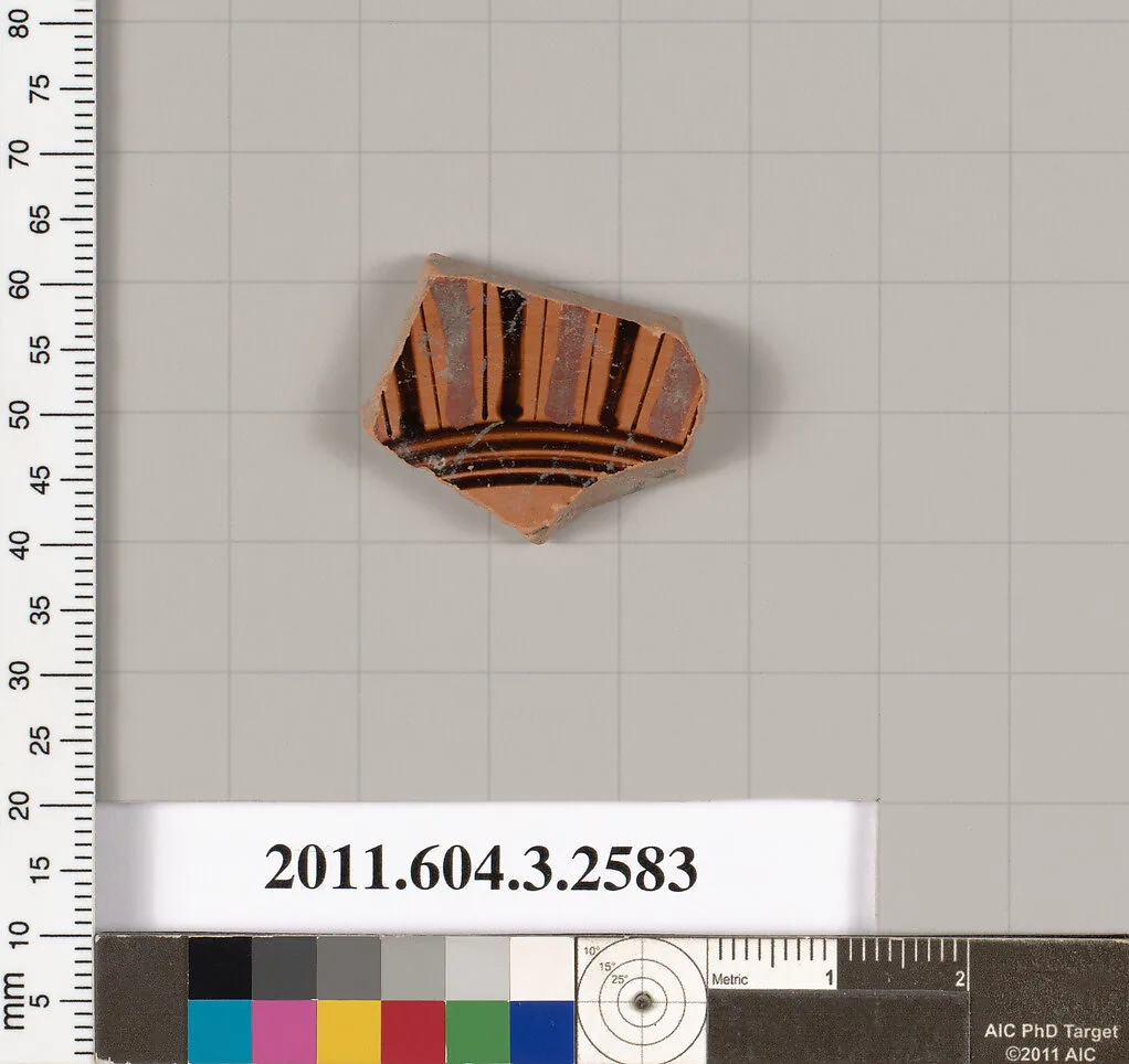 Terracotta fragment of a Little Master cup (drinking cup) — Unknown