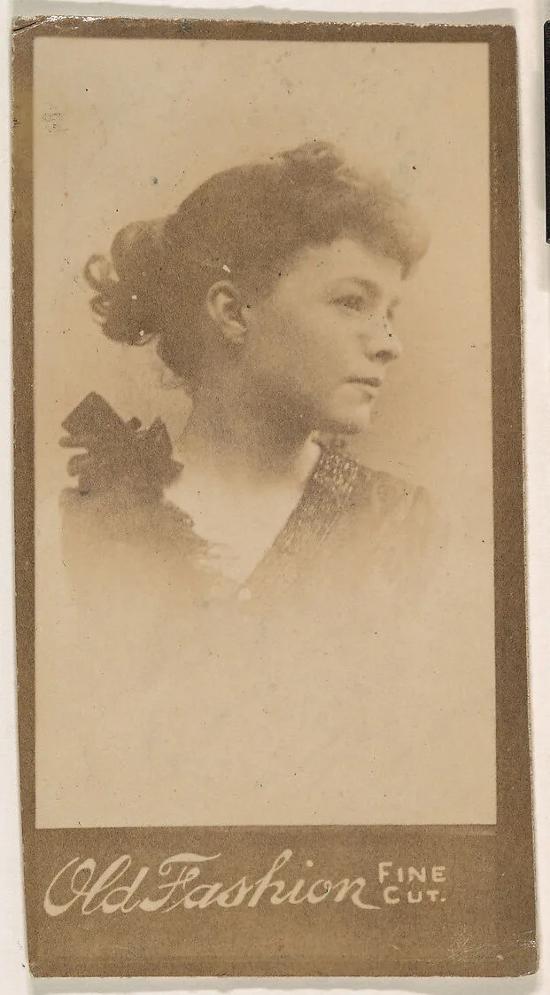 Portrait of actress in profile, from the Actresses series (N664) promoting Old Fashion Fine Cut Tobacco — Unknown