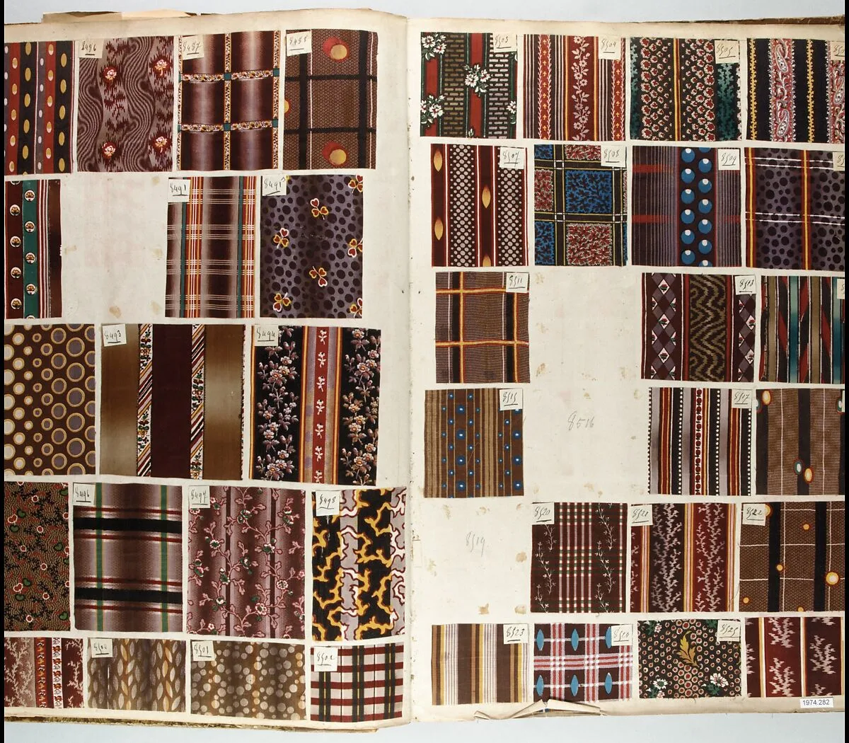 Textile Sample Book labeled "Indiennes et Organdis" — Unknown