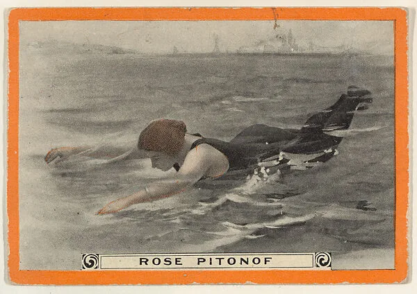 Rose Pitonof, No. 1, The Trudgeon, from the Champion Women Swimmers series (T221), issued by Pan Handle Scrap tobacco — Pan Handle Scrap Company