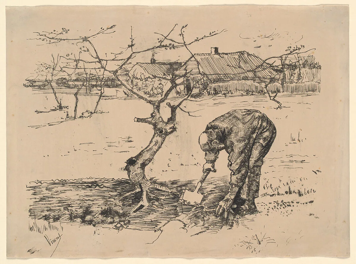 Gardener by an Apple Tree — Vincent van Gogh