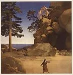 The Strong-Based Promontory (The Tempest, Act 5, Scene 1) — Maxfield Parrish|Dodge Publishing Co.|William Shakespeare