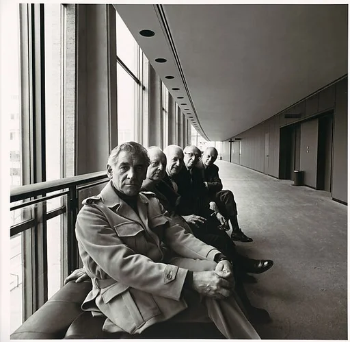 [Leonard Bernstein, Walter Piston, Aaron Copland, William Schuman]