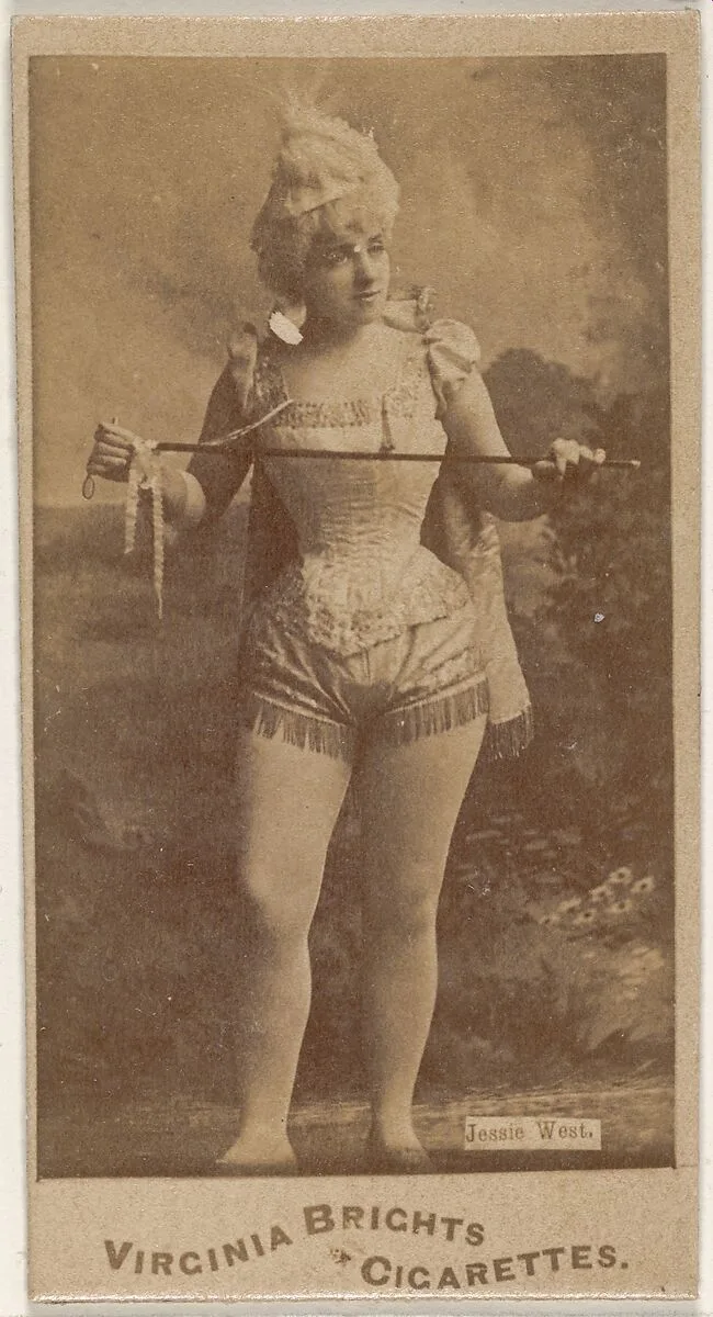 Jessie West, from the Actors and Actresses series (N45, Type 1) for Virginia Brights Cigarettes — Allen & Ginter