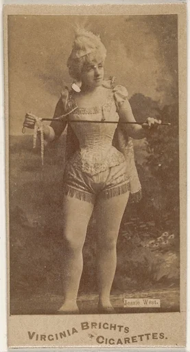 Jessie West, from the Actors and Actresses series (N45, Type 1) for Virginia Brights Cigarettes