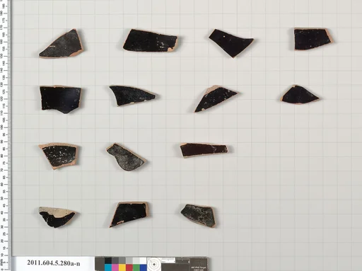 Terracotta fragments of kylikes (drinking cups)