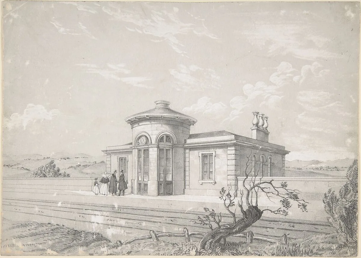 Design for a Railroad Station — Anonymous, French, 19th century