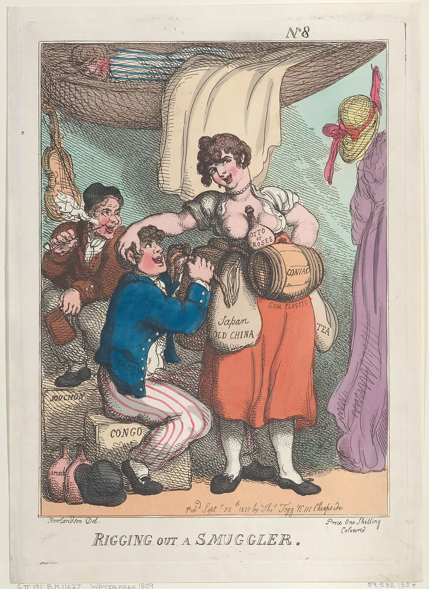 Rigging Out a Smuggler — Thomas Tegg|Thomas Rowlandson