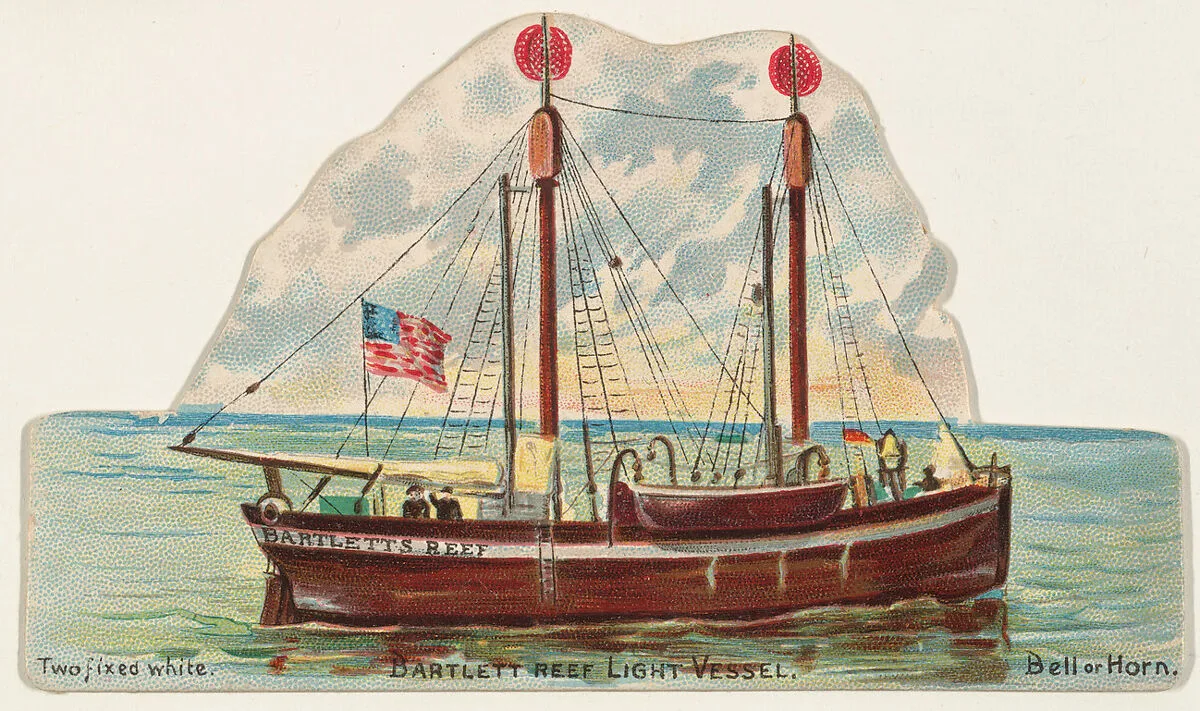 Bartlett Reef Light Vessel, from the Lighthouses series (N119) issued by Duke Sons & Co. to promote Honest Long Cut Tobacco — The Giles Company|W. Duke, Sons & Co.