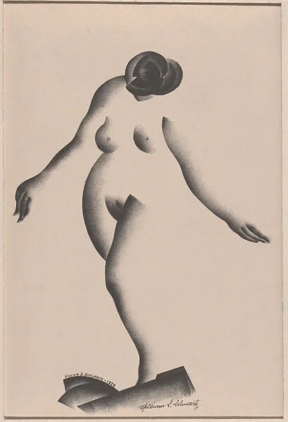 Nude Standing (Lithograph #24) — William Samuel Schwartz