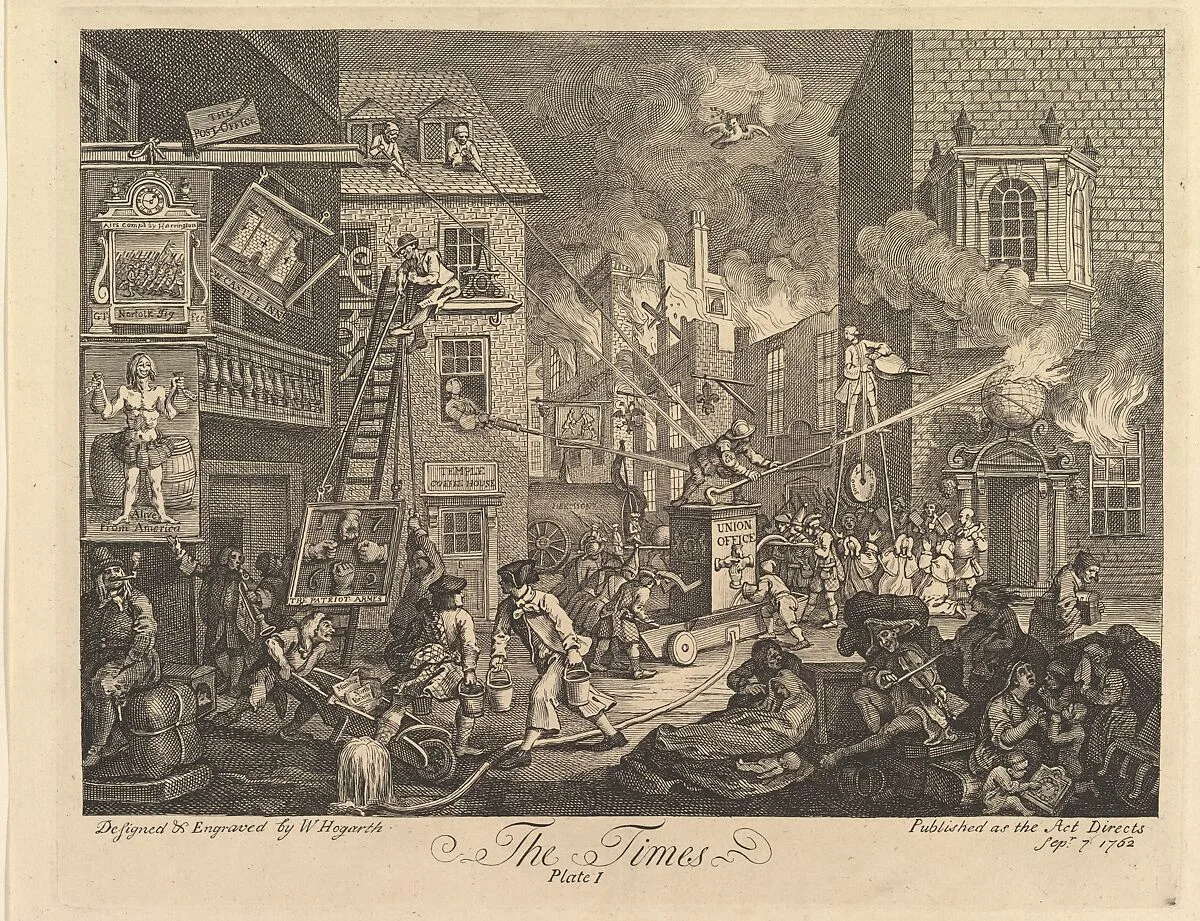 The Times, Plate 1 — William Hogarth