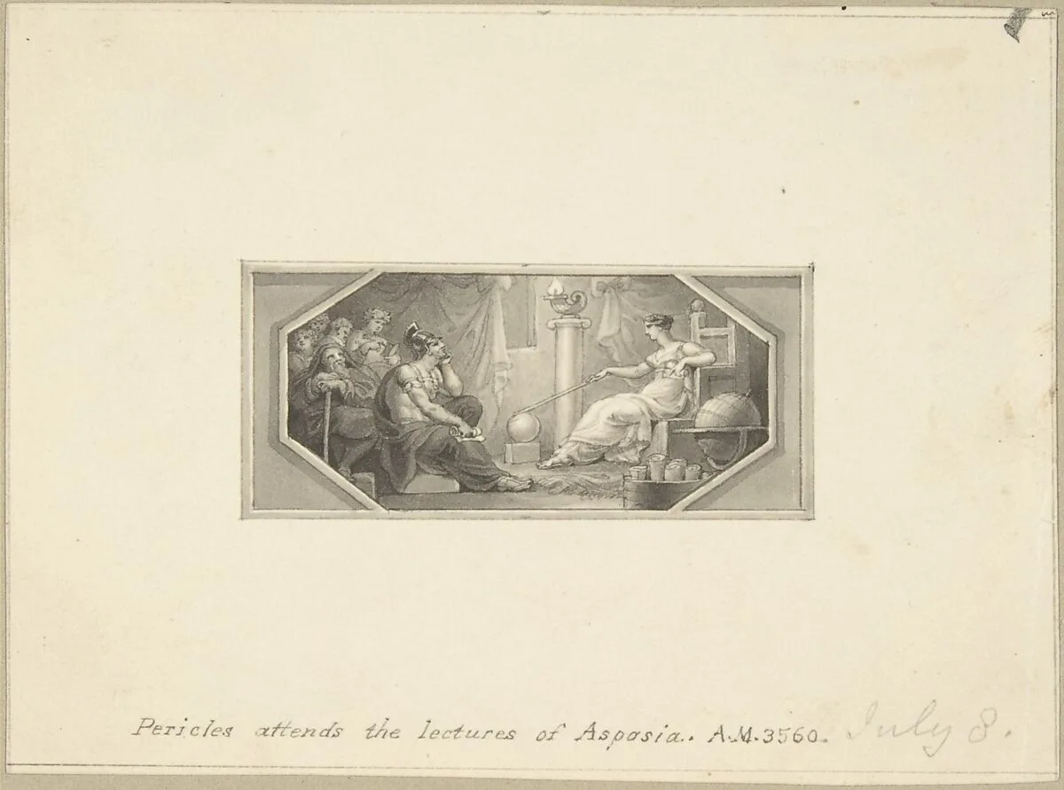 Pericles Attends the Lectures of Aspasia — Edward Francis Burney