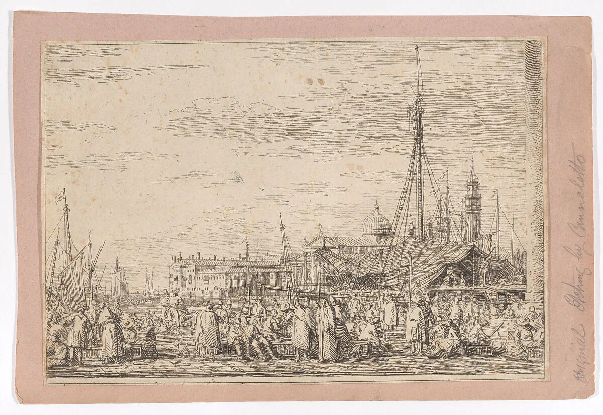 The market on the Molo in Venice — Canaletto (Giovanni Antonio Canal)