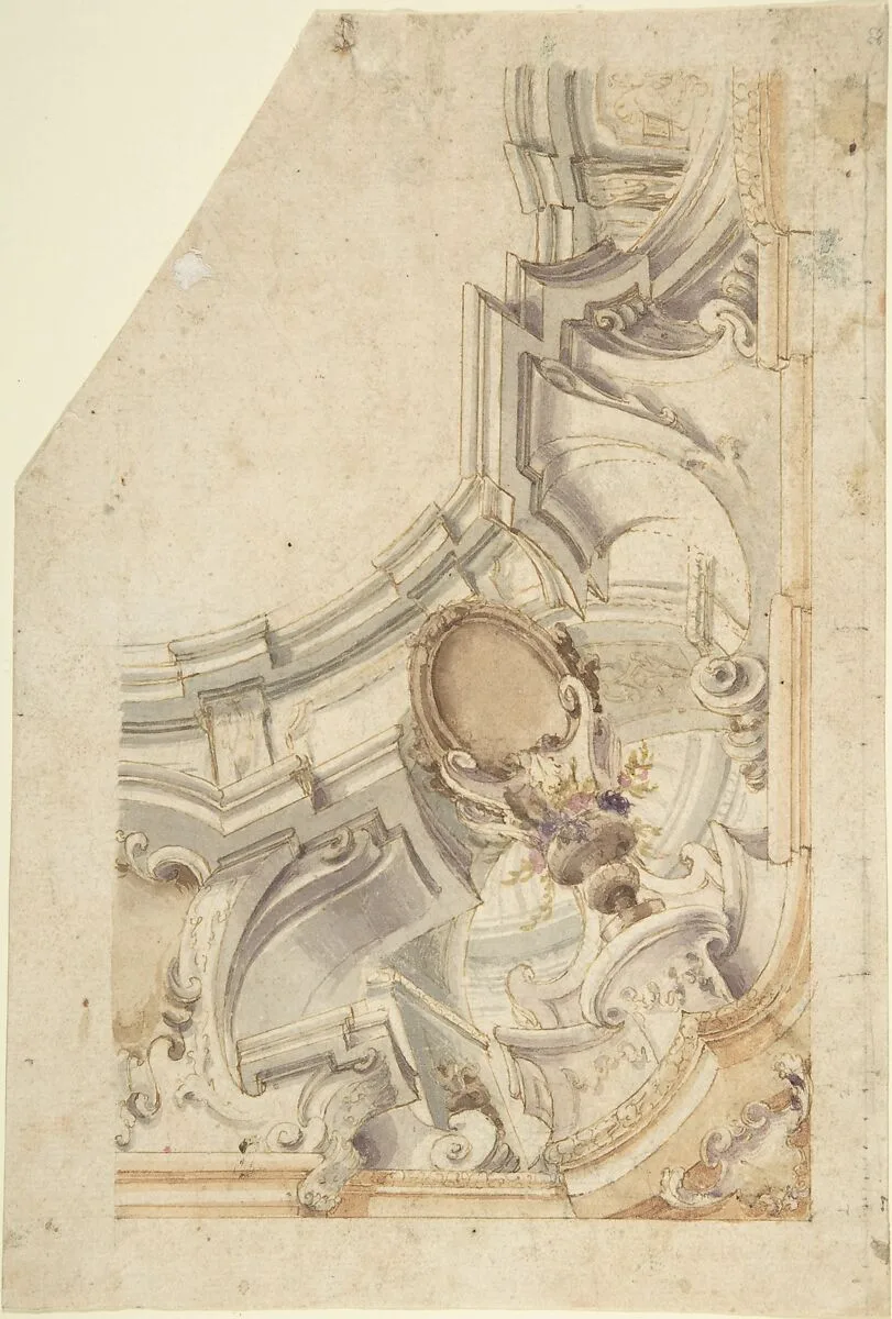 Design for the Corner of a Cove — Anonymous, Italian, Piedmontese, 18th century