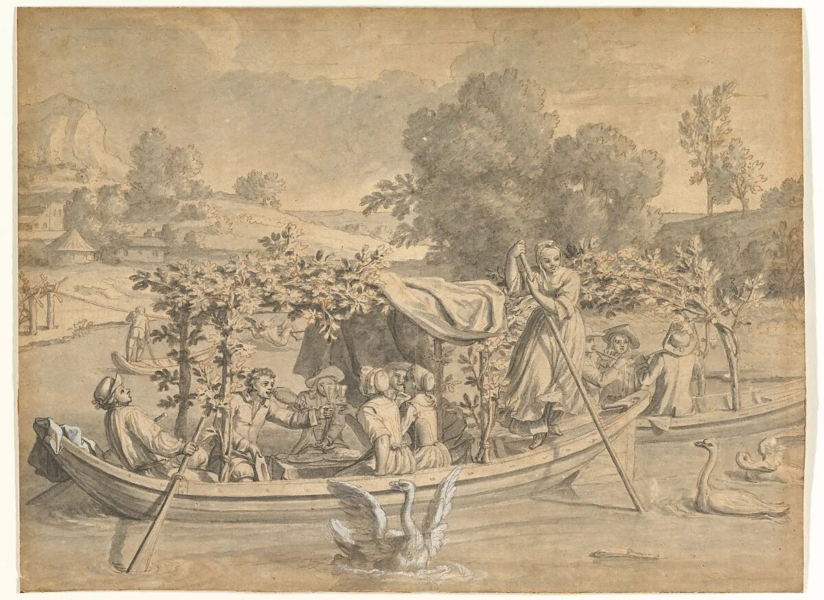 July: Amusements on the Water, (Juillet : les Divertissements sur l’eau) — Claude Simpol