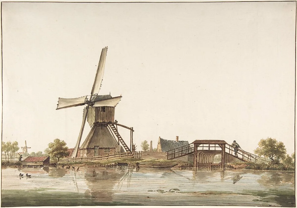 Landscape with Windmill — Anthonie Erkelens