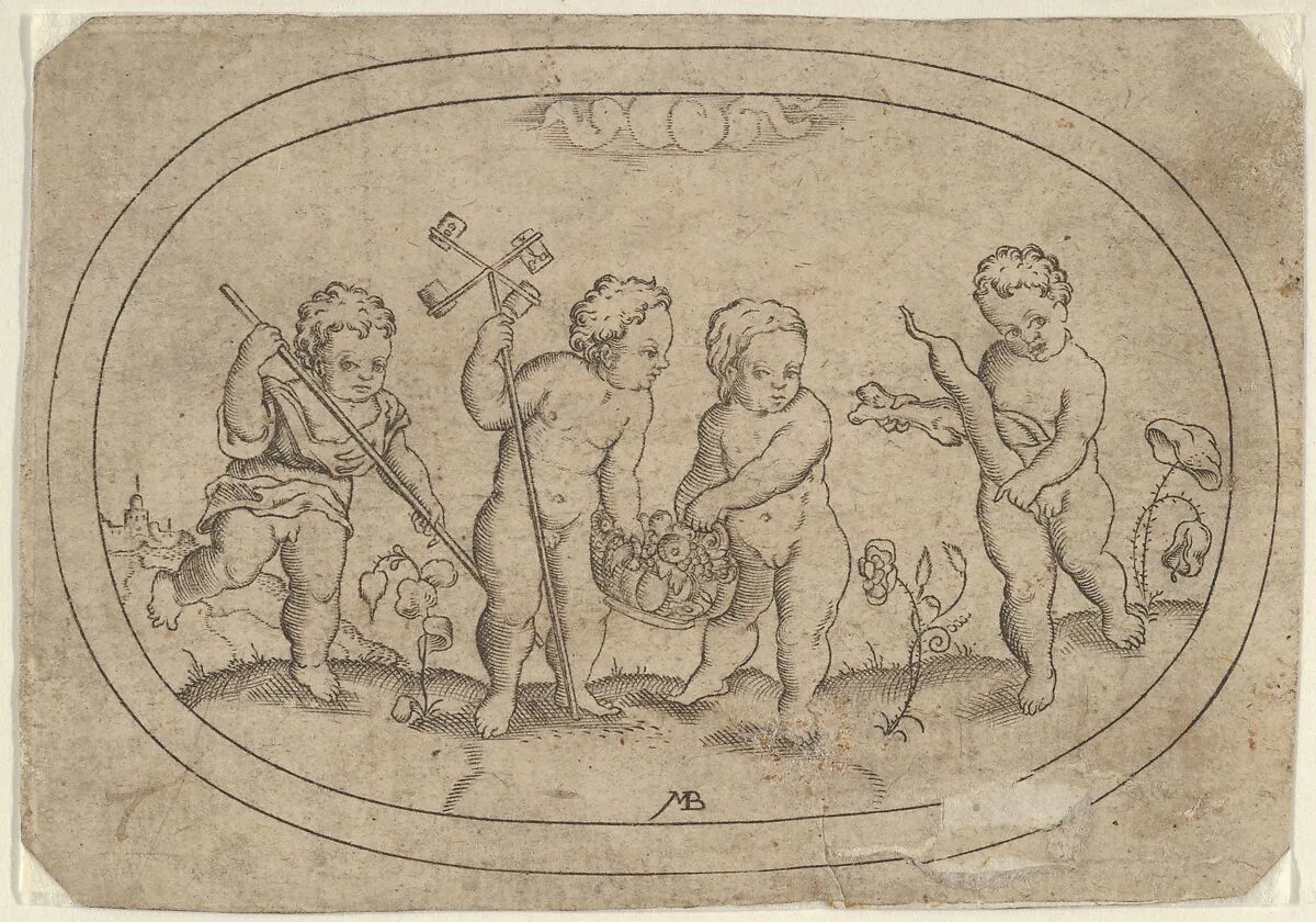 Four Putti, from Das Bossenbüchlein — Mathais Beitler|Stephan Herman