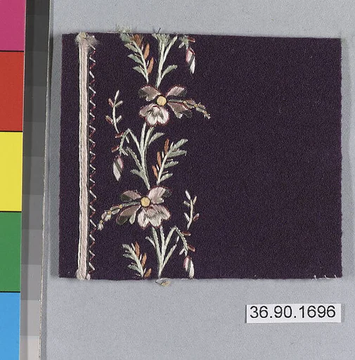 Embroidery sample for a man’s suit