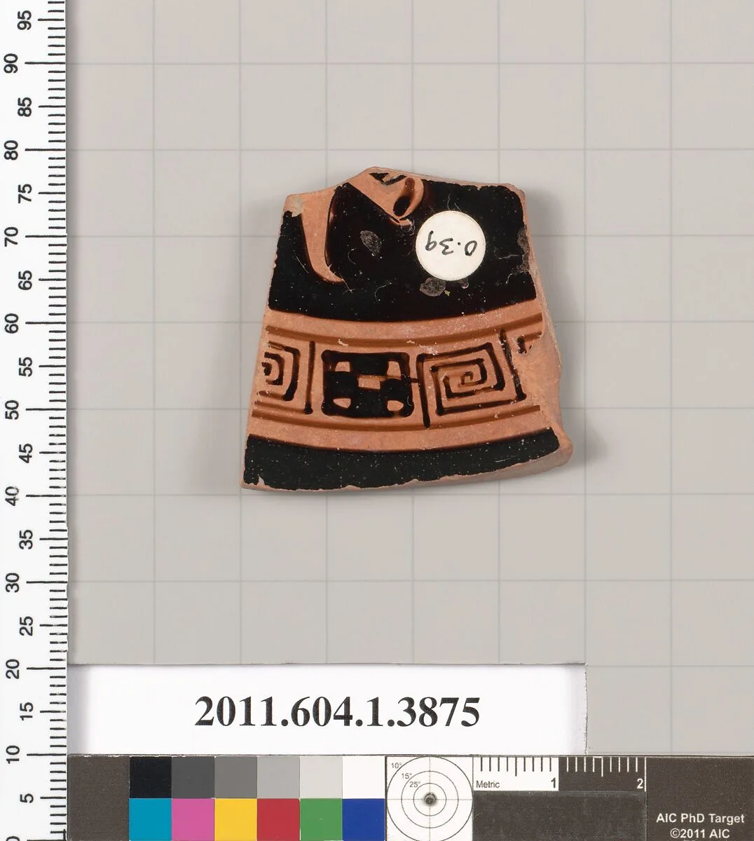 Terracotta fragment of a kylix (drinking cup) — Unknown