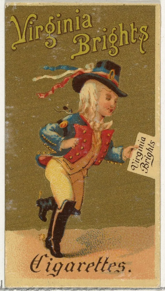 From the Girls and Children series (N64) promoting Virginia Brights Cigarettes for Allen & Ginter brand tobacco products — Allen & Ginter