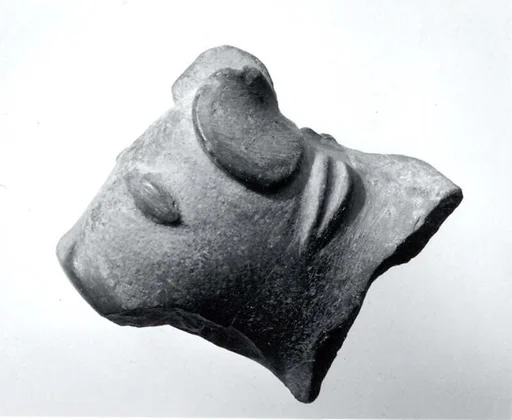 Bull head-shaped spout of vessel