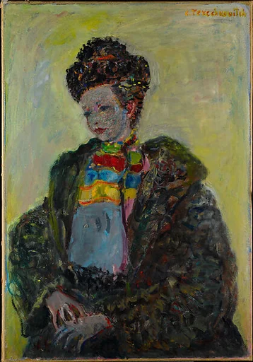 Young Woman Dressed in Fur