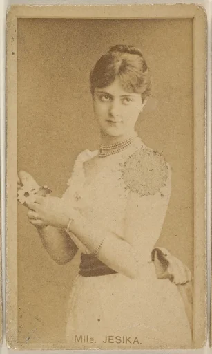 Mlle. Jesika, from the Actors and Actresses series (N45, Type 8) for Virginia Brights Cigarettes