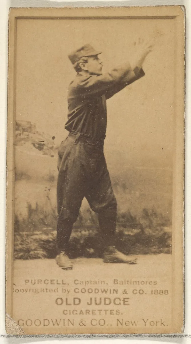 Purcell, Captain, Baltimore Orioles, from the Old Judge series (N172) for Old Judge Cigarettes — Goodwin & Company