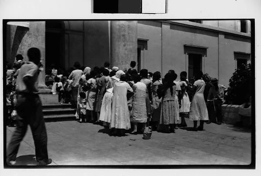 [Group of Women Entering Building, Havana]
