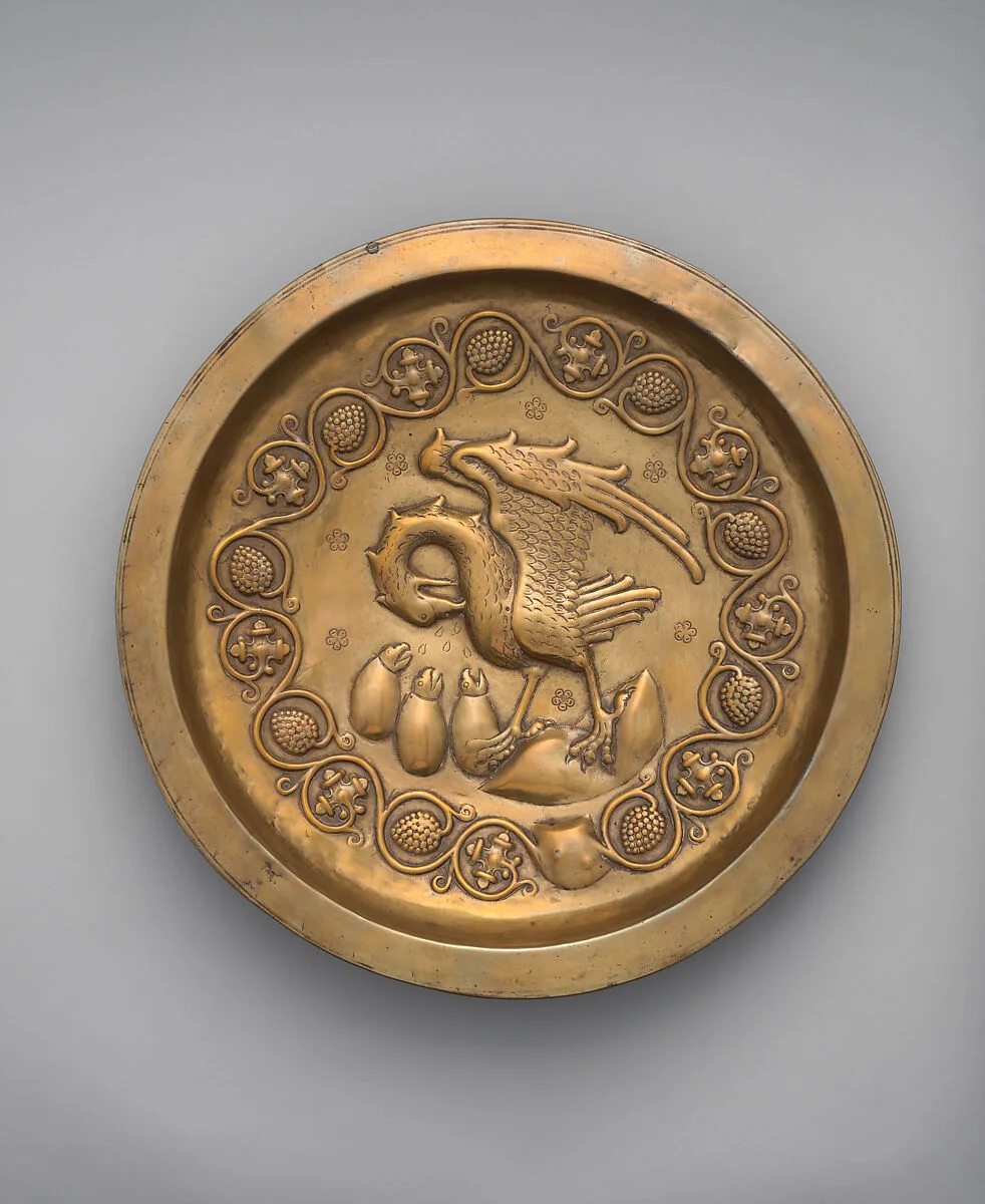 Plate with Pelican in her Piety — Unknown