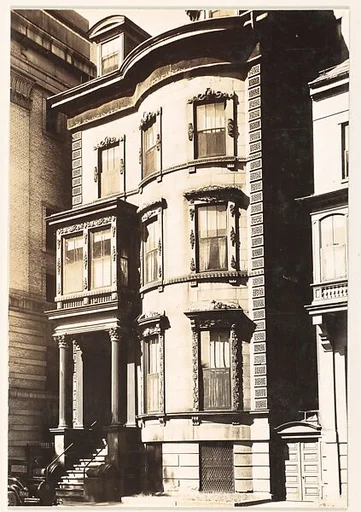 [Greek Revival Town House with Two Story Entry Porch, South End, Boston, Massachusetts]