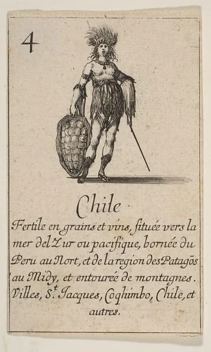 Chile, from the playing cards "Jeu de la Géographie"
