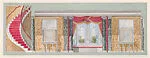 Harold Brown Esq: wall elevation with staircase and windows — Ogden Codman, Jr.|Anonymous, American, 19th to 20th centuries